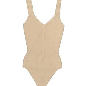 Abercrombie & Fitch Taupe Ribbed Bodysuit
